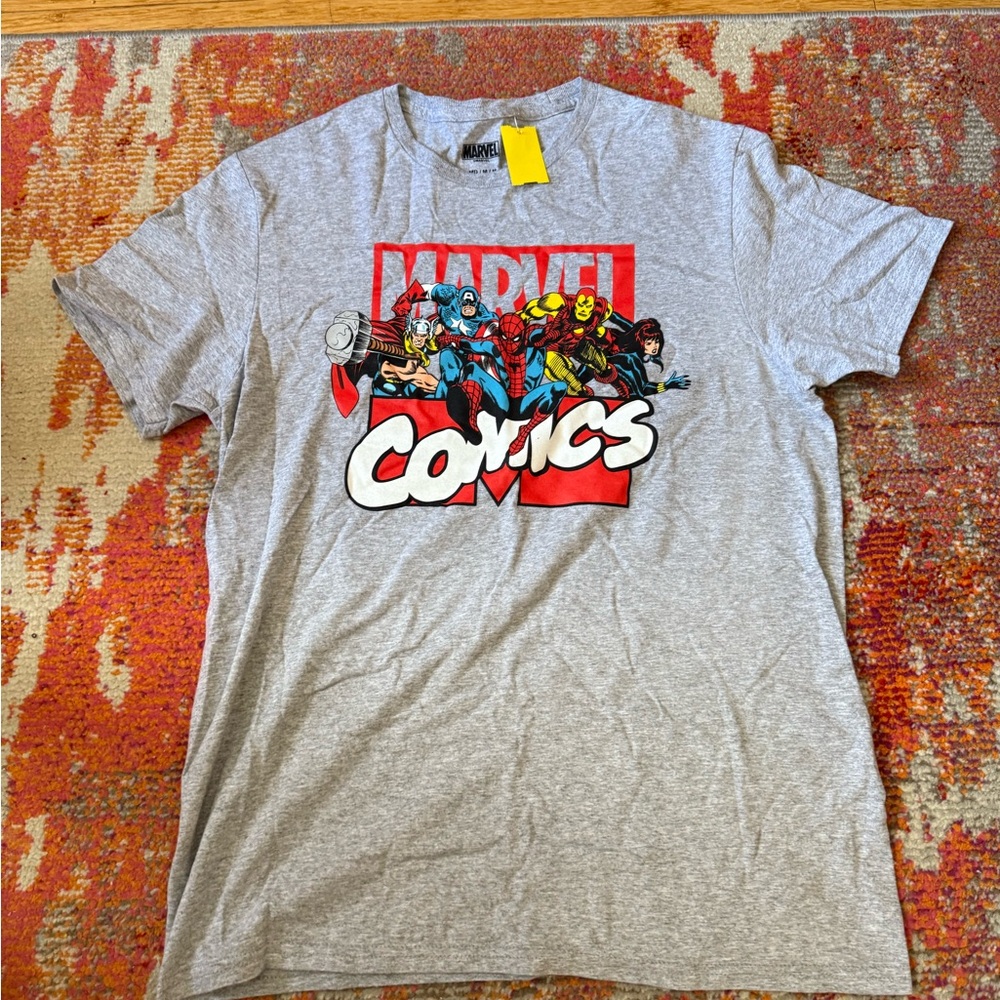 Vintage Oversized Marvel Light Gray T-Shirt